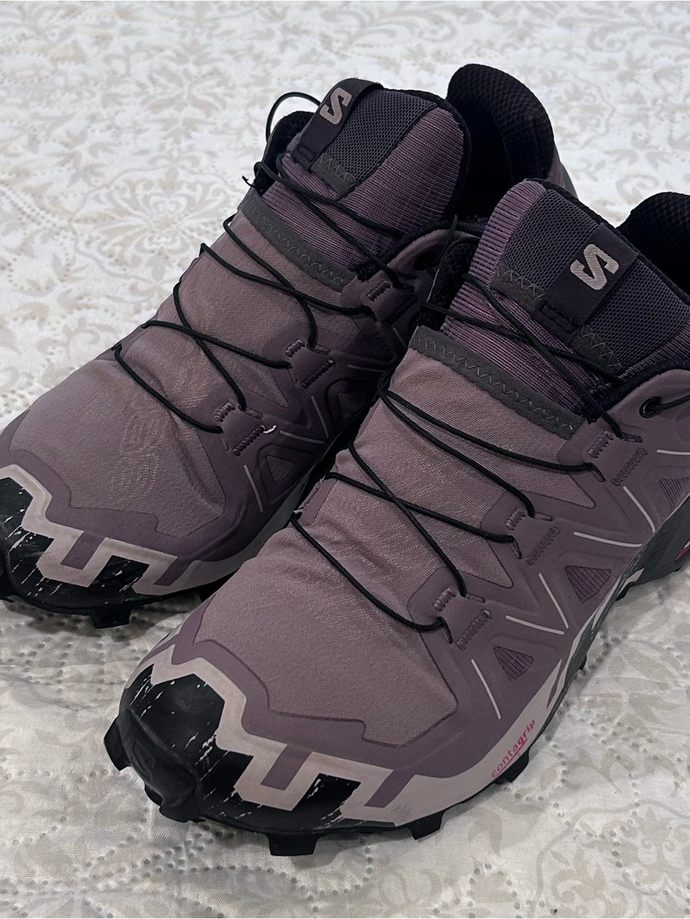 Salomon Speedcross 6 Women’s Sz 8 - 417429 - Moonscape Black Ashes Of Roses